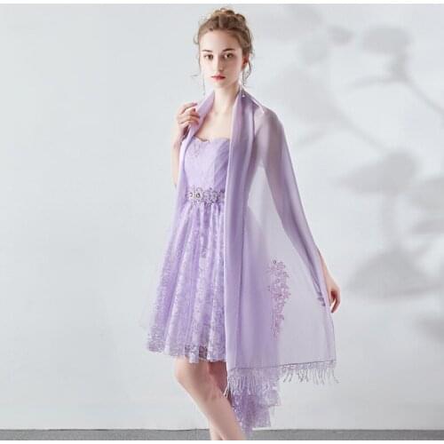 Ladies Soft Chiffon Wedding Wraps Womens Wedding Capes Jacket Shrug Bridal Bolero Long Shawl and Wraps Evening Wedding Cover Up