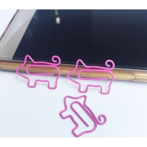 1/5/10PCS Cute Animal Pink Pig Bookmark Paper Clip School Office Supply Metal Material Escolar Papelaria Gift Stationery