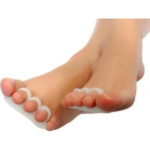 1Pair Silicone Gel Hammer Toe Separator Correction Straightener Orthopedic Metatarsal Rings Feet Care Shoes Cushion foot Pads