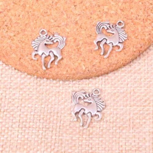 20pcs Horse unicorn Charms Metal Alloy Pendants for Jewelry Making DIY handmade 19*25mm