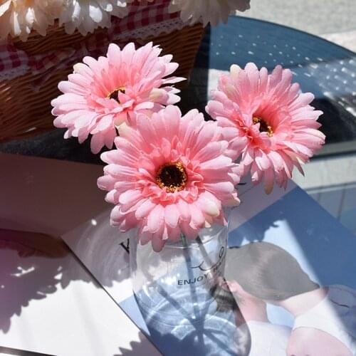 23cm Artificial Flowers Silk Gerbera for Wedding Home Decoration Fake Flower DIY Wreath Scrapbook Supplies Cheap Accessories
