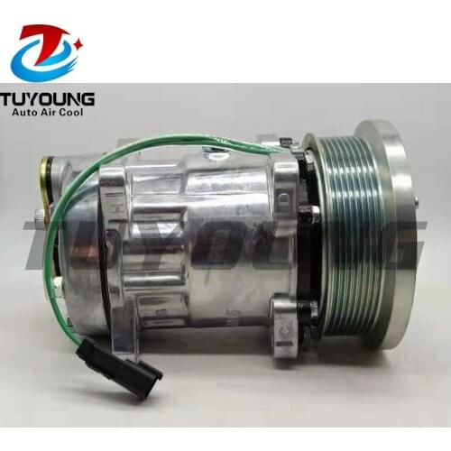 24V SD7H15 Car Air Con Compressor For Caterpillar 980h SD7H154487 SD7H154737 1419676 1515270 1769676 218-0324