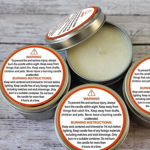 500Pcs 3.8cm Candle Warning Label Candle Jar Container Sticker Waterproof Candle Safety Label Vow Sticker Label