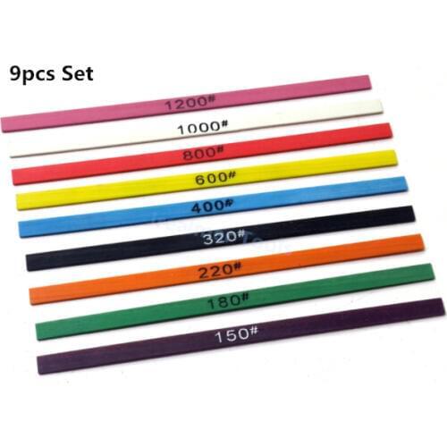 9 piece Set 1004 Premium Quality Fiber Oilstone Super Ceramic Whetstone for Mold polishing+ 1 piece Clamp Holder Free