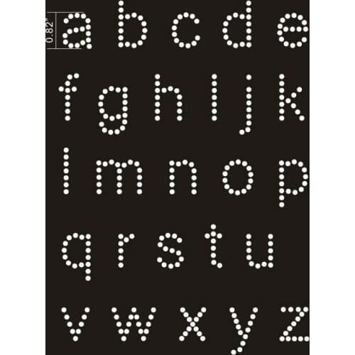 BlingQueen 25PCS/LOT Rhinestone Motifs Alphabets Design