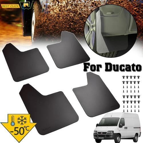 4Pcs Wide Racing/Rally Mud Flaps For Fiat Ducato Peugeot Boxer Ram ProMaster Mudflaps Splash Guards Fender Flares 15" x 11.5"