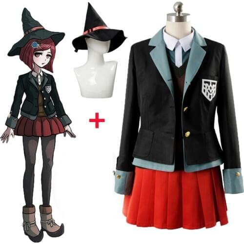 Danganronpa V3 magician Yumeno Himiko cosplay costume school uniform