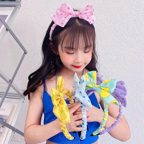 South Korean children bowknot headdress hairpin hair hoop antiskid girls baby lovely hairpin contracted pressure head hoop hair