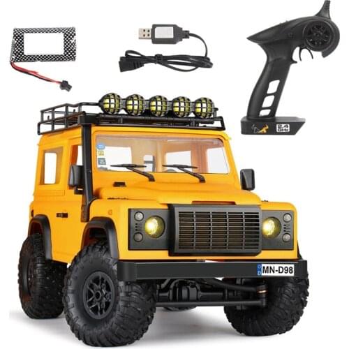 For 1:12 Scale MN Model RTR Version WPL RC Car 2.4G 4WD Mn98 RC Rock Crawler D90 Defender Remote Control Truck Toys