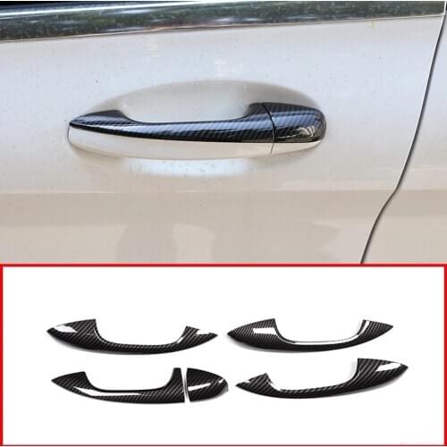 For Mercedes Benz A Class A180 A200 A250 W177 V177 B Class W247 2019 2020 Carbon Fiber Car ABS Chrome Door Handle Cover Trim LHD
