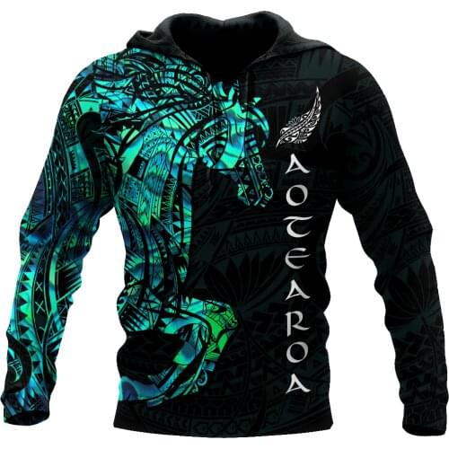 Horse Aotearoa Maori manaia 3D Printed Unisex Deluxe Hoodie Men Sweatshirt Streetwear Zip Pullover Casual Jacket Tracksuit