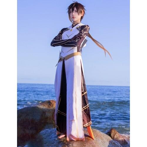 Game Genshin Impact Morax Zhongli Cosplay Costume Unisex Adult Fancy Anime Uniforms Halloween Carnival Party Suits Custom Made