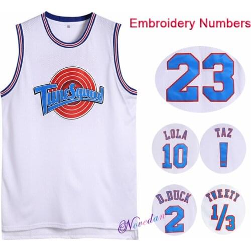 Movie Space Jam Tune Squad LOLA #23 #1 BUGS #6 JAMES Bunny Basketball Jersey Sports Top Shirt Sportswear Cosplay Costume