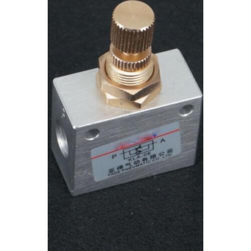 KLA-06 1/8" Speed Control Flow Valve One-Way Throttle Valve Pneumatic Flow Control Valve Silver Tone