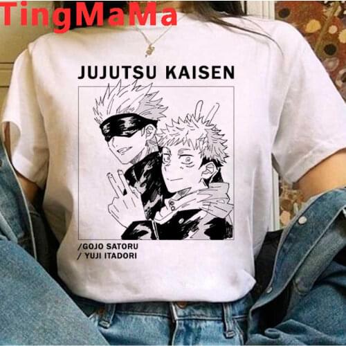 Jujutsu Kaisen Gojo Satoru Yuji Itadori summer top t-shirt men couple clothes grunge 2021 t shirt summer top