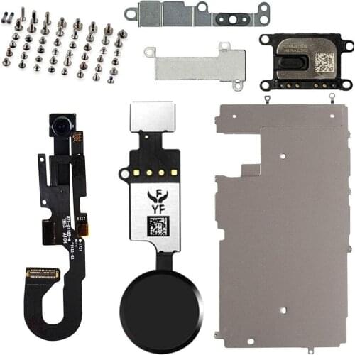 For iPhone 7 7 Plus Screen Metal Bracket Front Camera Flex Cable Home Button Key With Full Screws Small Parts Set Replacement
