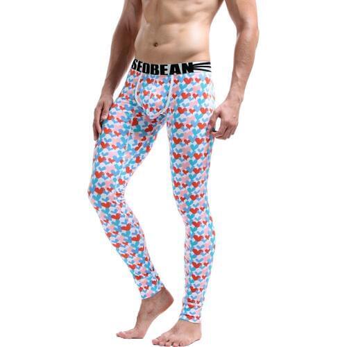 Men Cotton Soft Comfortable Long Johns Stretch Termica Homem Pants Line Warm Thermal Underwear Bottoming Trousers