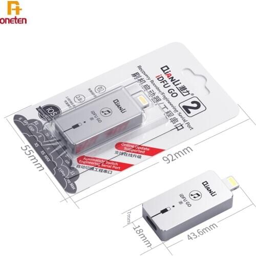 Qianli iDFU Go 2 Quick Recovery Mode Startup DFU Mode Device For iPhone X 8P 8G 7P 7G Easy Purple Screen Mode Nand Data Write