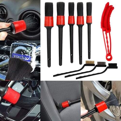 Car Cleaning Brushes Cleaning Dirt Dust Clean Tools 9pcs Power Scrubber Drill Brush Car Detailing Brush Set