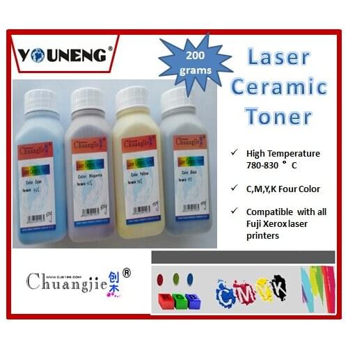 Compatible laser ceramic toner for xerox 6510 6500 215 color copier,ceramic toner powder CMYK 50g/color 200g
