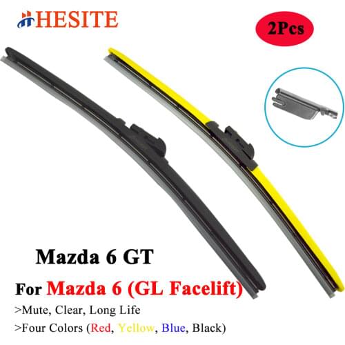 HESITE Color Hybrid Windshield Wipers For Mazda 6 Atenza Aleron GH GG GJ GT SW MPS MK1 Wagon Model 2006 2007 2008 2009 2010 2013