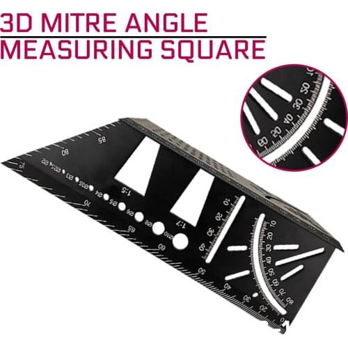3D Mitre Angle Measuring Square 45 90 Degree Angle Ruler Aluminum Alloy Punctuation Marking Gauge Framing Protractor Woodworking