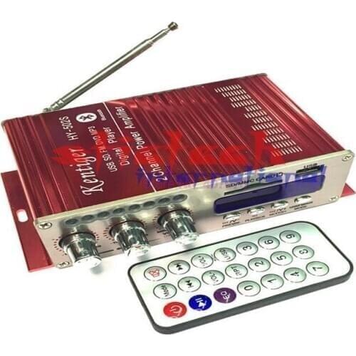 By DHL or Fedex 5pcs Universal Hi-Fi Super Bass Output Power Stereo Amplifier with Remote Controller USB/SD Card with blueteeth