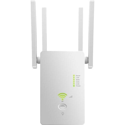 WIFI Repeater 2.4G 5.G 1200Mbps Router Wireless Range Extender Signal wifi repeater Signal 4 antenna Enhanced WIIF coverage