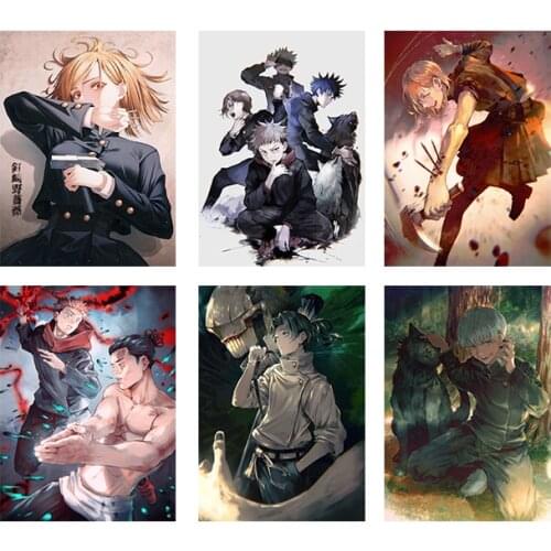 WTQ Canvas Painting Retro Poster Anime Posters Wall Decor Wall Art Picture for Living Room Decoration Home Deco