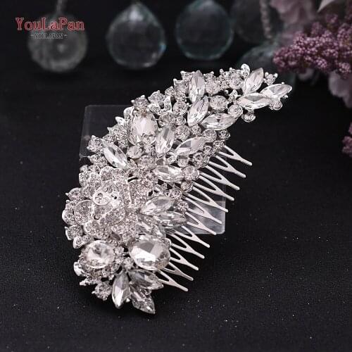 YouLaPan HP300 Bridal Hair Accessories Cubic Zircon Wedding Tiara Accessories Wedding Hair Bridal Floral Bridal Hair Combs