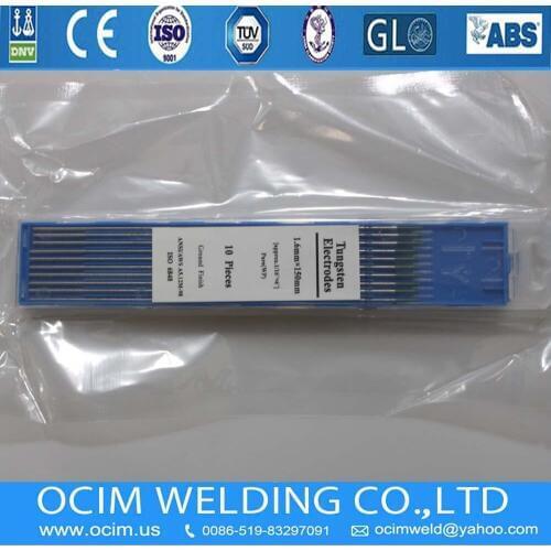 10PCS Green Tips WP Pure Tungsten Electrode1.6*150mm 1/16*5.9 Inches For Tig Welding