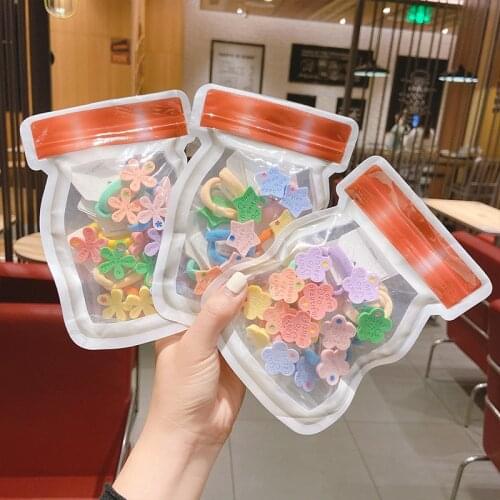 10/14 Pcs/set Candy Color Rubber Bands Sweet Nylon Elastic Hair Bands Children Girls Hair Ties Accessories for Ponytail Holder