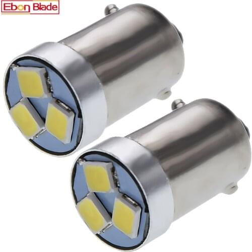 2Pcs BA9S T4W LED Signal Lamp BAX9S H6W BAY9S H21W Car Auto Interior Dome Map Light Side Wedge Parking Bulb White 6V 12V 6000K