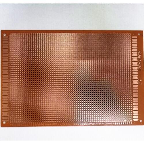 5pcs 12x18 12*18cm Single Side Prototype PCB Universal Board Experimental Bakelite Copper Plate Circuirt Board yellow