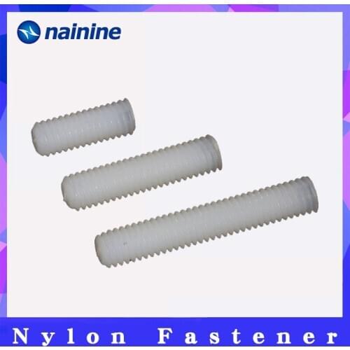 50Pcs M3 M4 M5 Flat Head Slotted Screws Plastic Nylon Set Screws Headless Screws Jimi NL11