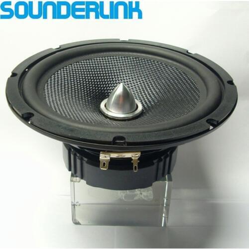 1 pcs/lot Sounderlink 6.5 inch HiFi Full Range Speaker aluminum bullet arrow tweeter unit sets kapton Cone