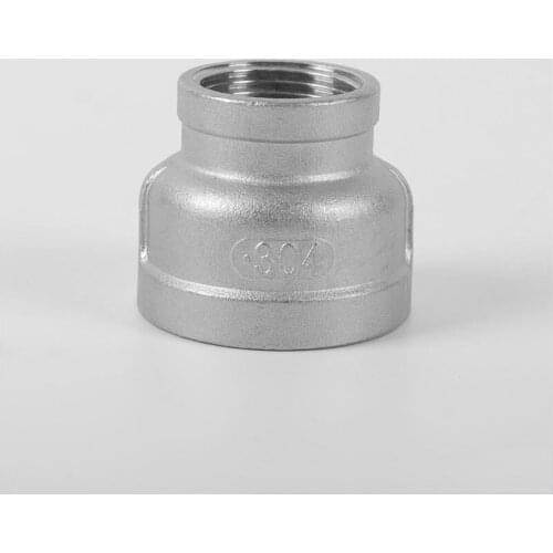 1/8" 1/4" 1/2" 3/4" 1" 1-1/4" 1-1/2" 2" BSP female to female Thread Reducer 304 Stainless Steel Pipe Fitting Connector Adpater