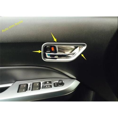 Lapetus Inner Door Handle knob Bowl Frame Cover Trim Fit For Suzuki Vitara 2015 2016 2017 2018 2019 2020 ABS Auto Accessories