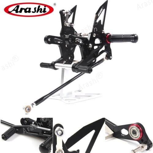 Arashi CNC Adjustable Footrest For KAWASAKI NINJA ZX10R 2015 - 2017 Rearset Foot Pegs Rear Rest Footpegs ZX-10R 2016 ZX1000 ABS
