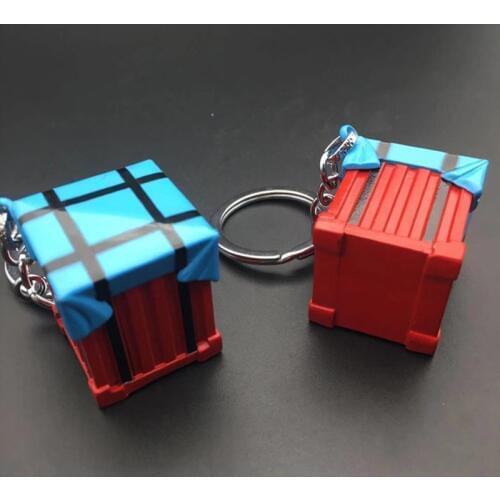 PUBG Keychain Cosplay Prop Metal Accessories Airdrop Key Ring Key Chain