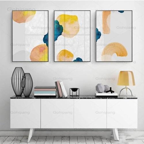 Canvas Painting Abstract Watercolor Art for Living Room Bedroom Nordic Posters and Prints Wall Modern Contracted Home Decoration