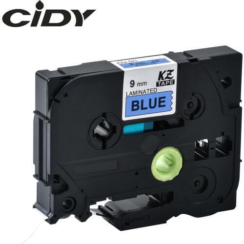 CIDY Tze 521 Tz521 Black on blue Laminated Compatible P touch 9mm tze-521 tz-521 tze521 Label Tape Cassette Cartridge