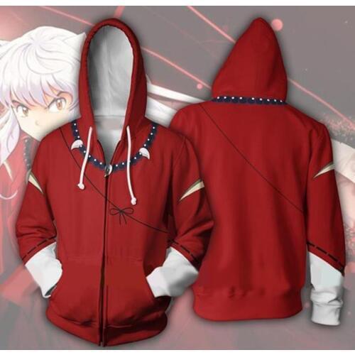 Anime Inuyasha Cosplay Costume Lzayoi Anime Hoodie Sweatshirt Jacket Coats for Spring Autumn