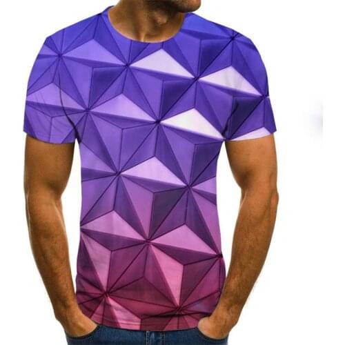 Summer 3d Printing Men 'S T-Shirt Casual Short-Sleeved O -Neck Men 'S T -Shirt Colorful Fashion Printing 3d T -Shirt Top