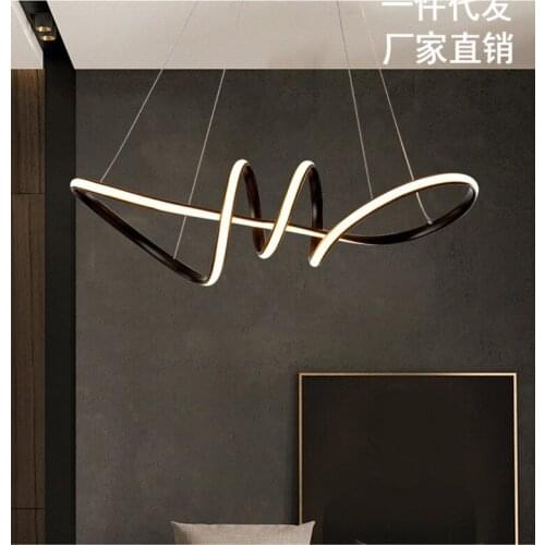 Led chandelier new personalized simple living room lamp creative atmosphere B & B apartment double circle sailboat bedroom