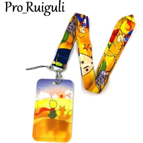 Little Prince Anime Lanyard Badge Holder ID Card Lanyards Mobile Phone Rope Key Lanyard Neck Straps Keychain Key Ring