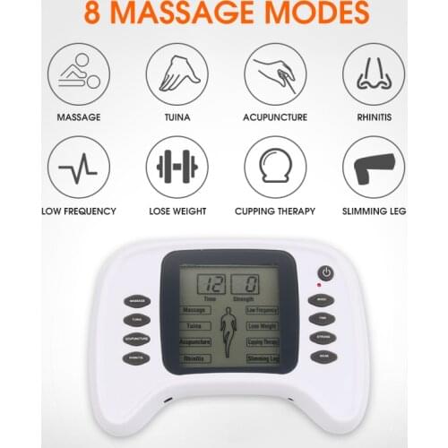 3 In 1Muscle Massager Machine+Electronic Pulse Laser Nose Rhinitis Sinusitis Cure+Foot Slipper Tens Electric Therapy Body Relax