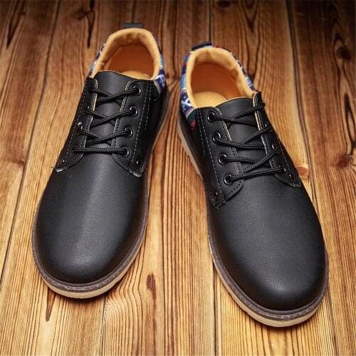 Four Seasons New Mens Business Casual Leather Shoes Waterproof Non-Slip Shoes Trend Low-Cut Mens Shoes Multi-Color Optional