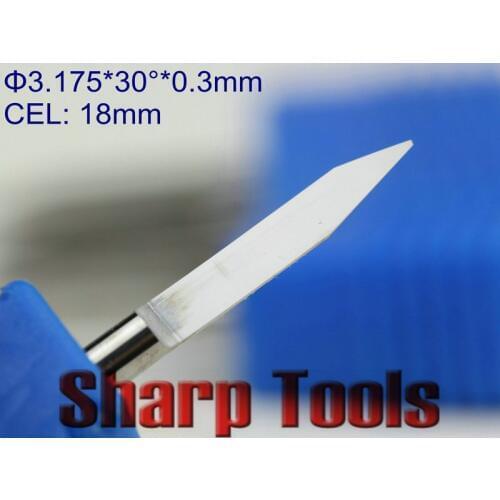 18mm long 0.3mm tip 30 degree V Engraving Tools CNC wood router bits Woodworking mill cutter, carbide CNC router bits for wood