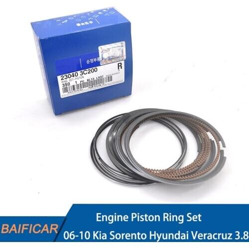 Baificar Brand New Genuine Engine Piston Ring Set OEM 23040-3C210 For 2006-2010 Kia Sorento Hyundai Veracruz 3.8L